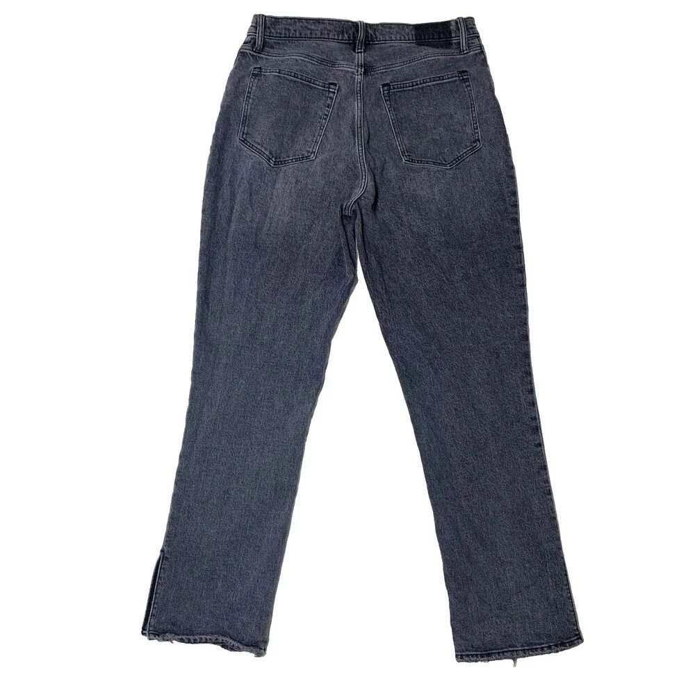Abercrombie Fitch Jeans Womens 32/ 14 Curve Black 90s Straight Ultra High Rise - Picture 3 of 11